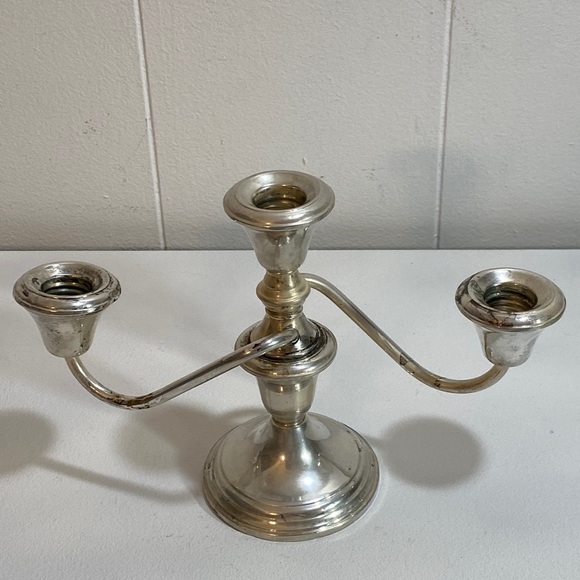 Frank M Whiting Sterling Silver 3 Arm Candelabra Vintage #280 Weighted - Picture 1 of 12